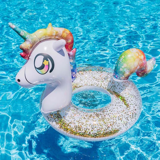 PoolCandy 40&#x22; Glitter Unicorn Pool Tube